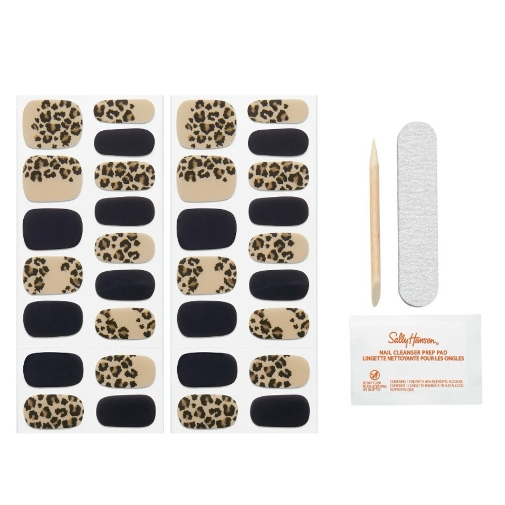 Leopard and Black Nail Strips - Picture 3 of 4